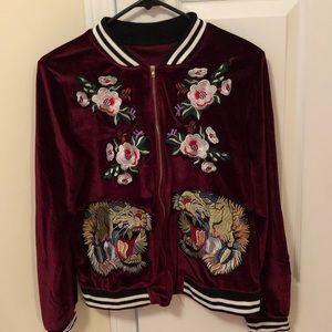 Velour burgundy Jacket
